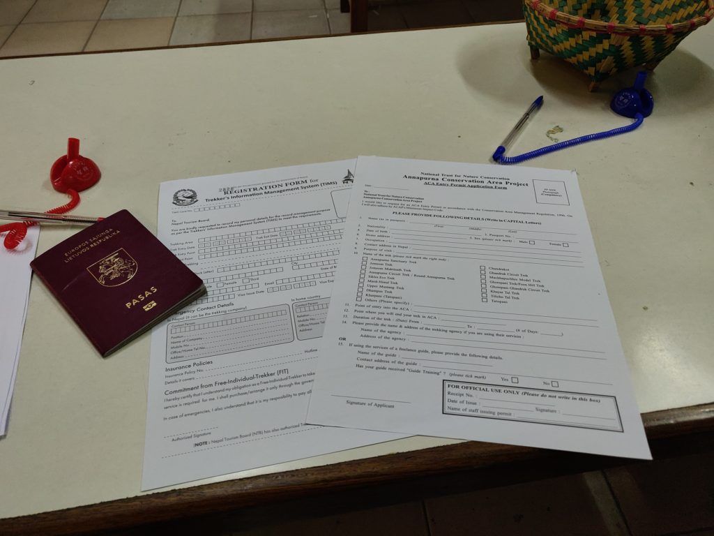 ACAP permit and TIMS card in Kathmandu